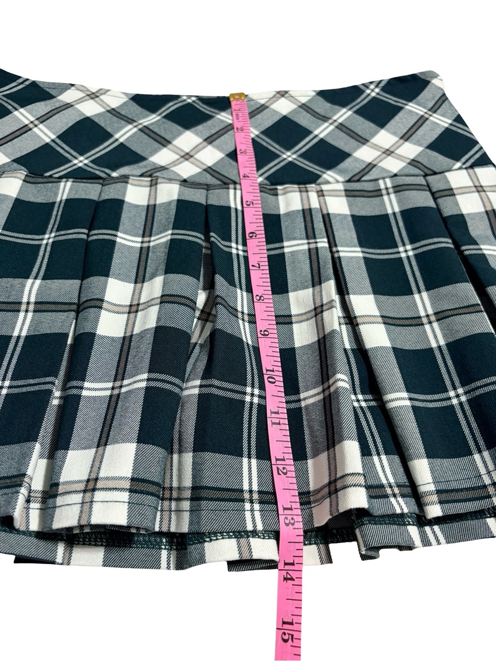 Urban Heritage Plaid Pleated Mini Skort Size Medium - Picture 8 of 8
